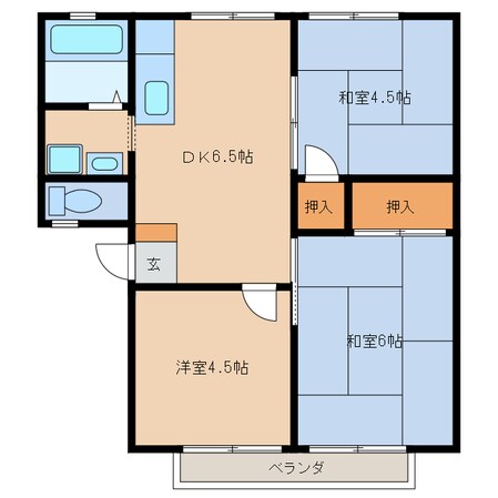 耕田ハイツの物件間取画像